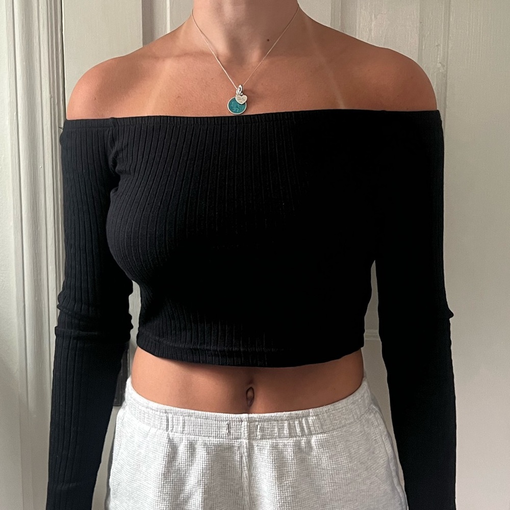 H&M Off The Shoulder Long Seeve With Split Flare Sleeves